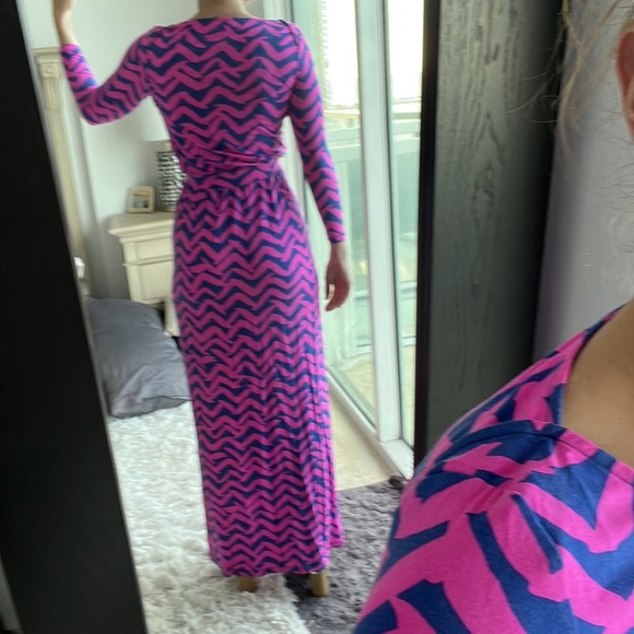 Lilly Pulitzer size xs birds long sleeved maxi dress - Picture 2 of 5